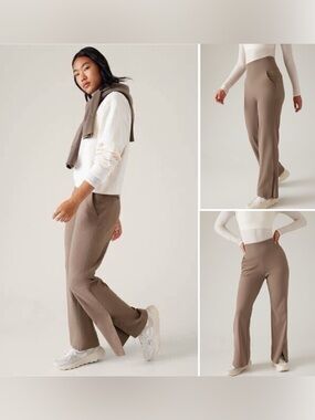 Athleta Women’s Venice Flare Pant size L Rustic Beige